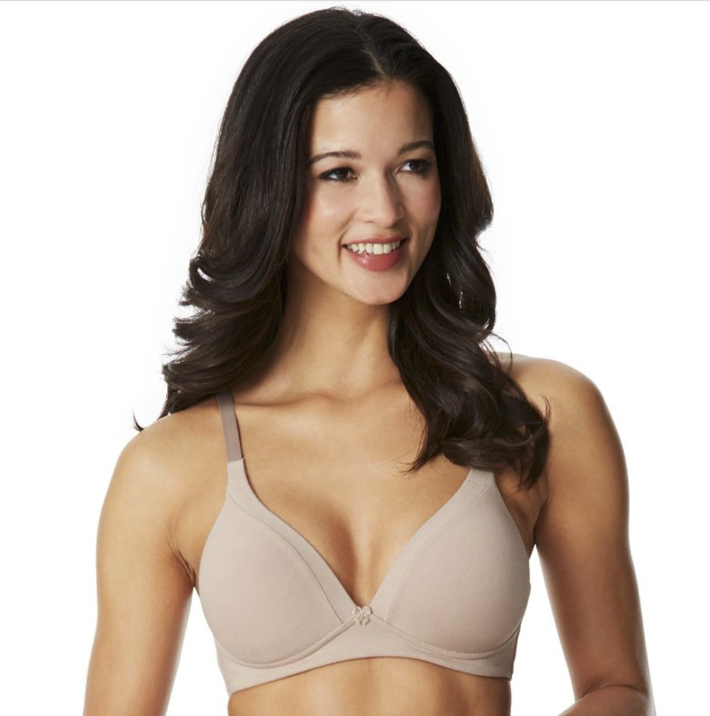 Warner's Women Invisible Bliss Wireless T-shirt Bra Toasted Almond Size 34C